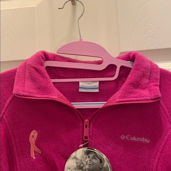 Columbia Ladies Breast Cancer Supporter Fleece Full Zip Jacket 🩷 - Picture 2 of 16